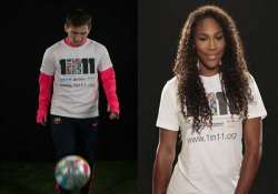 lionel messi serena williams team up for education for children campaign