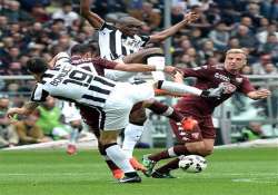 juventus beaten 2 1 by torino in derby marred by violence