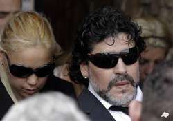 maradona attends mother s funeral in buenos aires