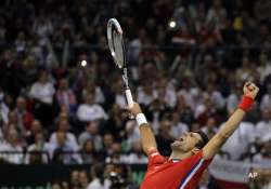 djokovic levels davis cup final at 2 2