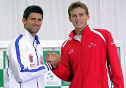 djokovic to face pospisil in davis cup semifinals