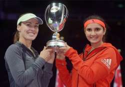 sania mirza martina hingis pair clinch doubles title of wta