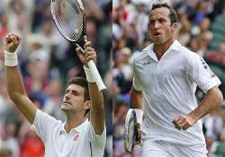 novak djokovic radek stepanek entertain at wimbledon