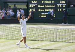 wimbledon novak djokovic holds off grigor dimitrov to reach the final