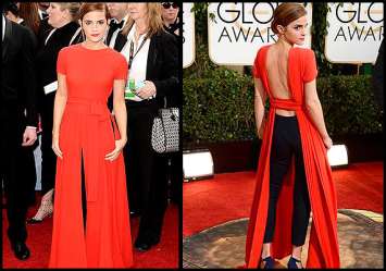 Emma Watson sizzles in Dior 'backless' dress (see pics)