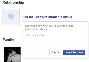 facebook adds a button to ask for other s relationship status