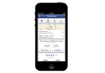 facebook to offer opentable restaurant bookings via mobile