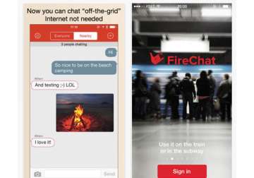 firechat lets you chat without a data connection