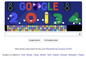 google bids adieu to 2013 with an animated doodle