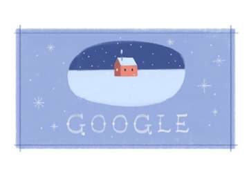 google puts up the third happy holidays doodle