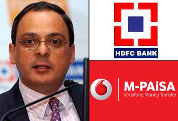 hdfc bank launches mobilebank account with vodafone m paisa