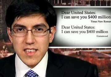 teenager suvir mirchandani shows us govt how to save 400 mn by changing fonts