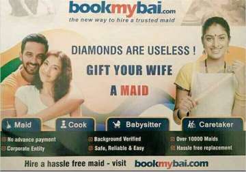 bookmybai sexist ad for online maid service sparks row