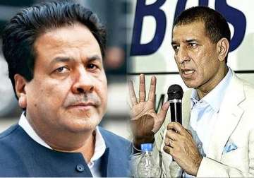 gst bill why don t you settle differences in bcci meetings rajan mittal asks rajeev shukla