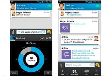 bbm adds support for timed messages and message retraction