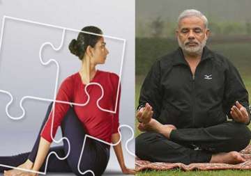 now play yoga puzzle on pm narendra modi s website
