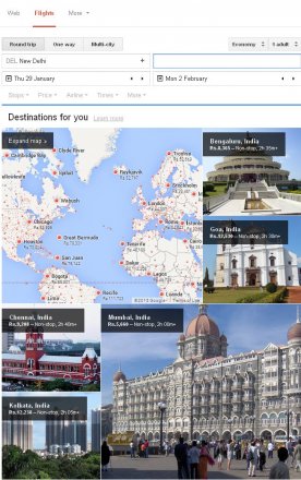 google launches its flight search tool for india