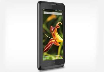 lava iris 401 with 4 inch display listed on company website