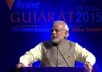 vibrant gujarat 2015 modi promises to make india easiest place to do business