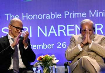 microsoft plans to take technology to 5 lakh indian villages satya nadella