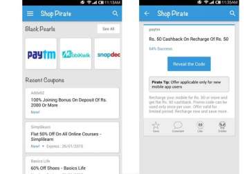 shop pirate launches android app to help you with deals and coupon codes in india