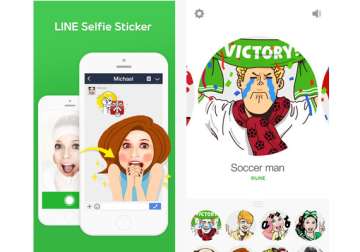 line selfie sticker app turns your selfies into funny stickers