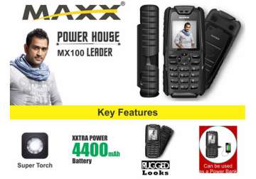 maxx mobile s mx100 a phone with a huge 4400mah battery