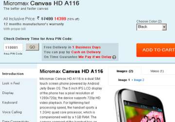 micromax a116 canvas hd gets a price cut but no so hefty