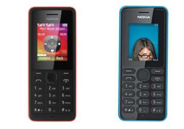 nokia 107 and nokia 108 dual sim feature phones available in india