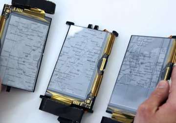 paperfold smartphone can be unfolded into a laptop map or tablet