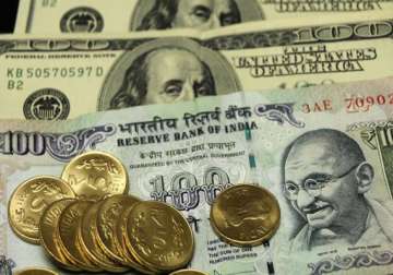 rupee up 10 paise against dollar