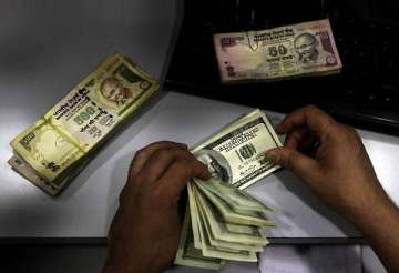 rupee falls below rs 46 per dollar after 6 1/2 months