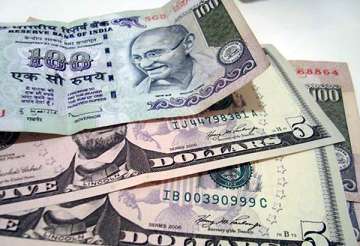 rupee plummets below 55 level