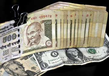 rupee falls 37 paise to one weak low of 55.84