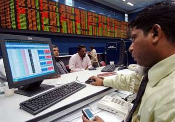 sensex down 107 pts in volatile trade on growth concerns