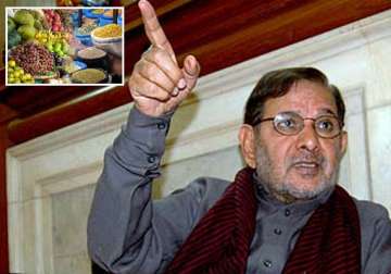 sharad yadav for ban on futures trading of agri products