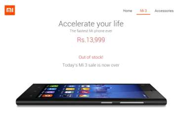 sixth xiaomi mi 3 flash sale sees 20 000 units sold in 2.4 seconds