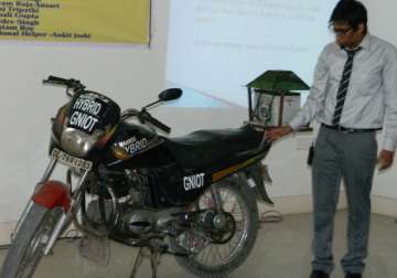 noida students develop a cost saving electric cum fuel bike