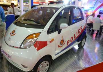 tata nano and aria unveiled as delhi police vans