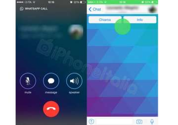 whatsapp s new voip feature s images leak online