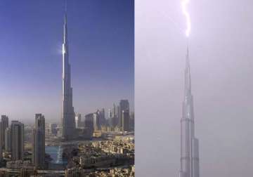 when bolt hit the world s tallest building in dubai