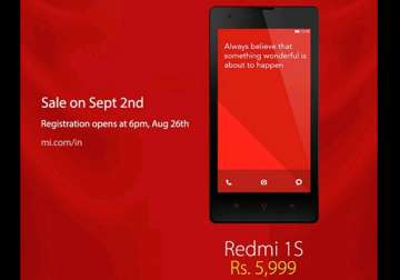 xiaomi to offer 40000 redmi 1s handsets on sale sept 2