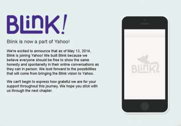 yahoo buys vanishing message app blink