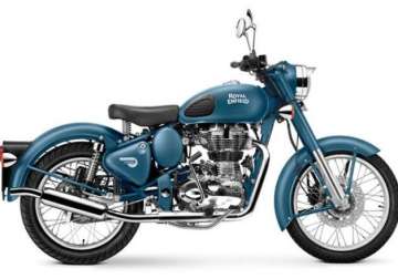 royal enfield brings new squadron blue colour the classic 500 series