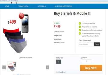 great deal buy 5 briefs rs 499 and get mobile phone free