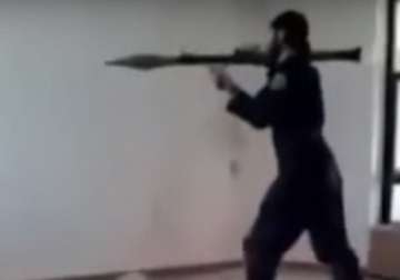 viral video isis fighter blows self with rocket launcher in a building