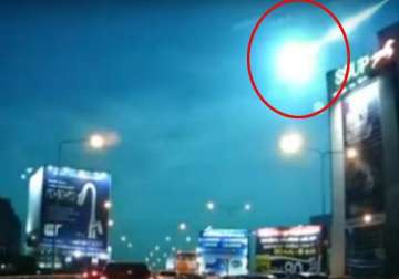 caught on camera burning ball lights up dark bangkok skies