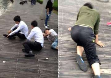 inhuman chinese company made employees to crawl on knees after they failed to hit sales target