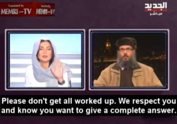 watch video lebanese tv host shuts islamic scholar s sexist remarks during live interview