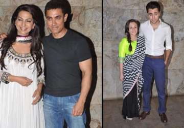 aamir juhi imran and others spotted at the screening of qsqt view pics